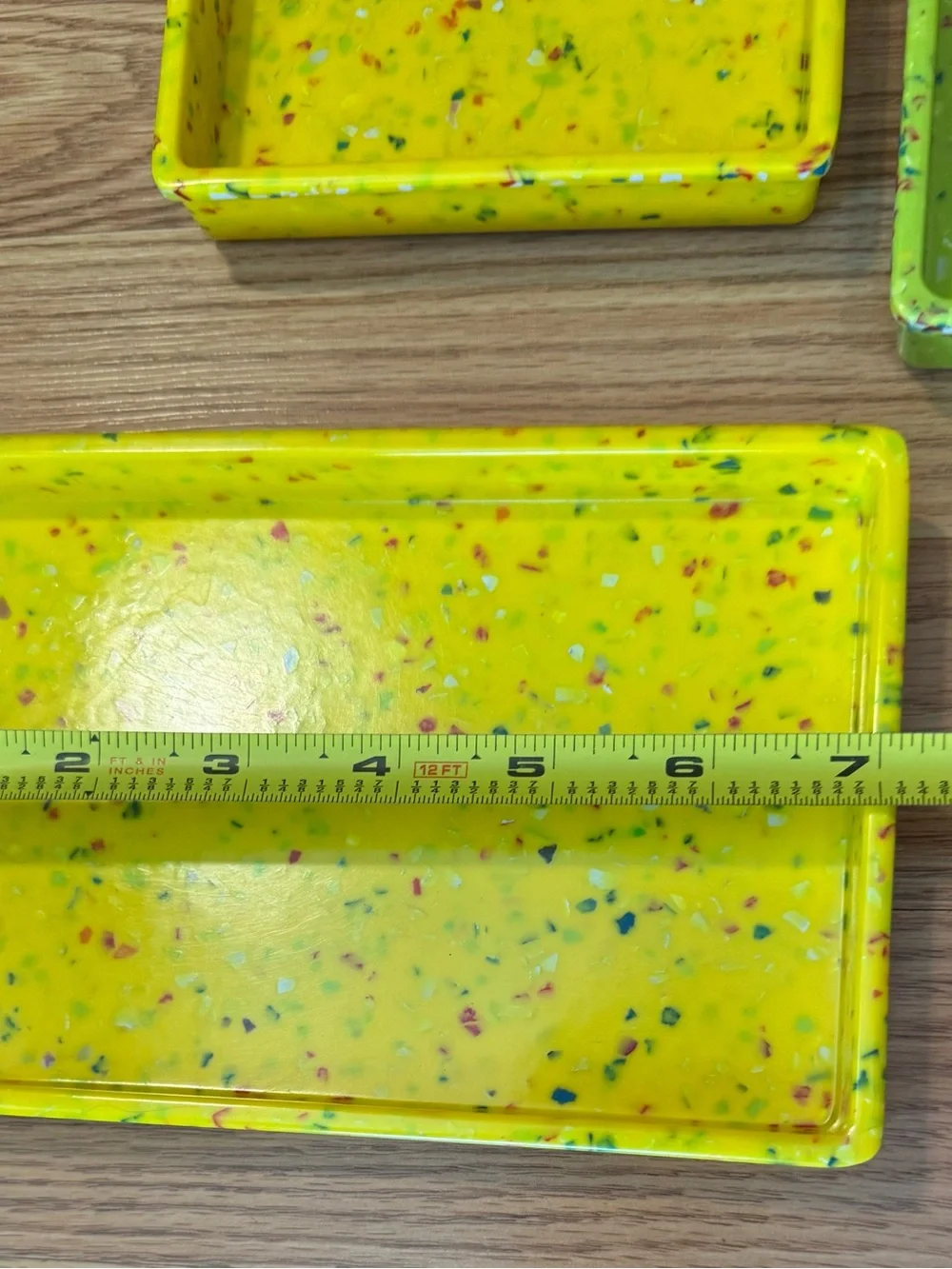 Rare Multi-Compartment Bright Toy & Craft Organizer Tray - Yellow & Lime